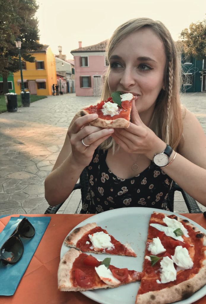 Pizza essen Insel Burano